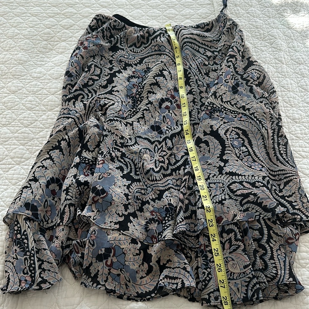 Chaps Ralph Lauren Romantic Paisley Print Double Layer Skirt Y2K - EUC SZ: MD